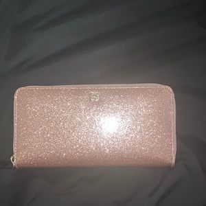 Kate spade pink glitter wallet